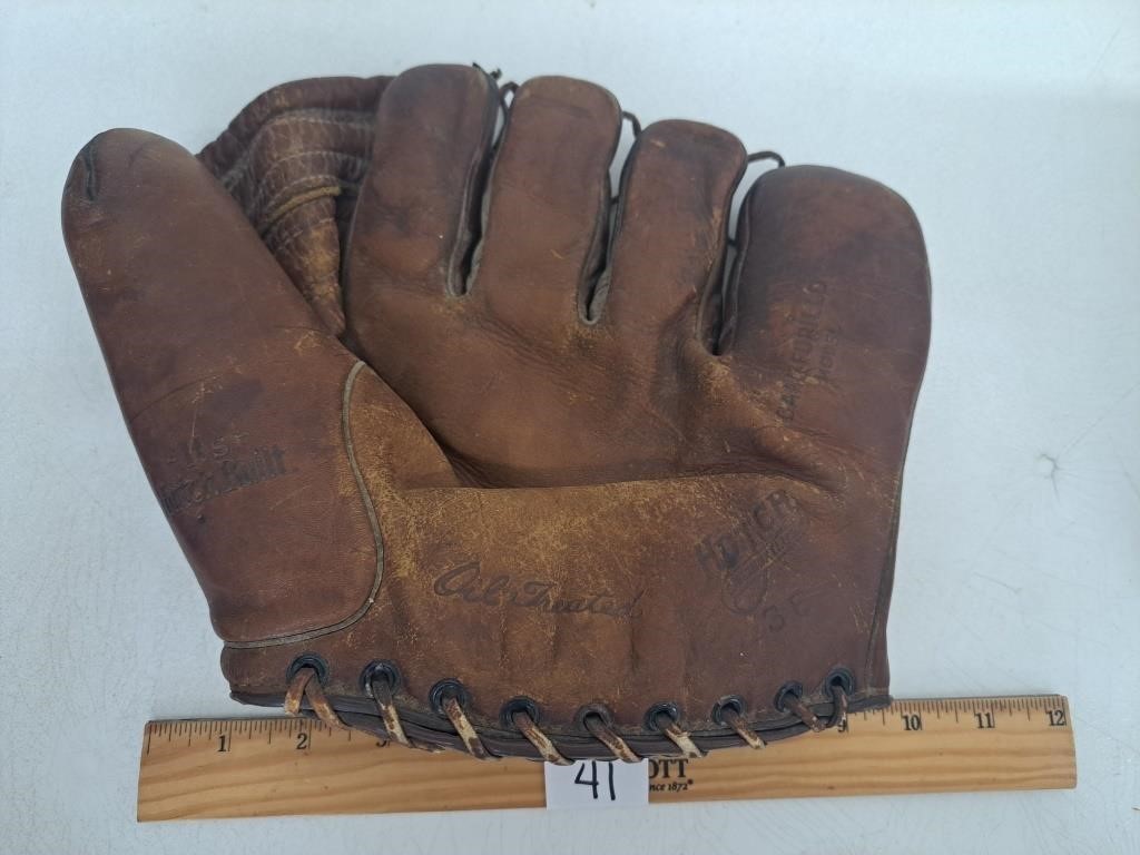 Vintage Hutch Baseball Glove Carl Furillo Model