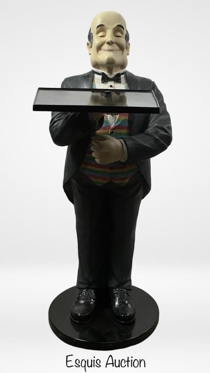 "Henri The Butler" Figural Serving Tray Table
