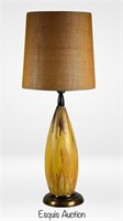 Mid-Century Modern Dripped Glaze Ceramic Lamp