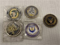 5 Military Challenge Coins