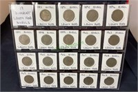 Coins - 19 different liberty head nickels,