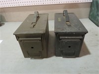 2 METAL AMMO BOXES