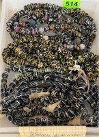 Black, white & other beads