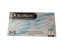 Duraskin 2008W- 8 mil Nitrile Gloves Large