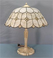 C. 1920's Leaded Glass Table Lamp