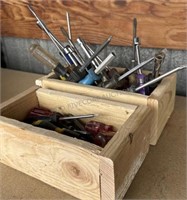 2- Wood Boxes of Screw Drivers