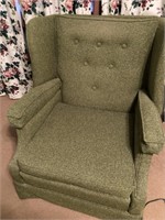 Mid Century Avocado Green Chair - Pick up only