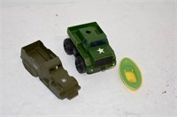 2 Military Vehicles (1 Metal & 1 Plastic)