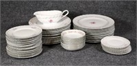 51pc Teahouse Rose China Set Dansico Collection