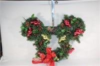 Mickey Mouse Christmas Wreath & Door Holder