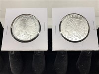 Indian Head 1 OZ Silver Rounds - 2 Times the Money