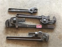 Vintage Pipe Wrenches & Adjustable Wrench