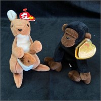 Ty Beanie babies - Pouch and Congo