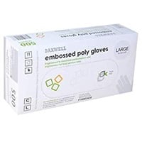(2) Daxwell Embossed Poly Gloves 500pc, One Size