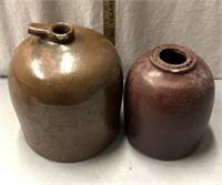 Stoneware jug/missing handle/other stoneware