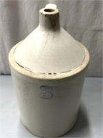 3 gallon stoneware jug with cracks