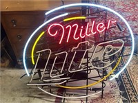 Miller Lite Neon Sign (Partially works. see notes)