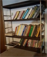 Metal Bookshelf & Books