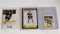 3 Vintage Bobby Orr Hockey Cards Stamps