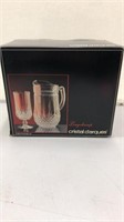 Crystal Pitcher and 4 Goblets