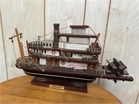 Antique Mississippi Paddle Boat Figurine