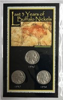Last Three Years of Buffalo Nickels 1936-38