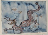 Chinese Dragon Watercolor on Paper
