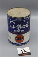 Gulf Pride Motor Oil Quart Can