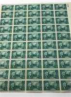 Franklin Roosevelt Stamp Sheet 1 Cent Stamp