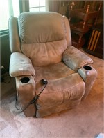 Clean Microfiber Recliner- massager- works