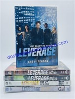 Seasons 1-5 of Leverage DVD Sets