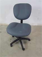 Blue Canvas Rolling Office Chair