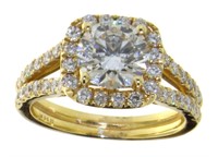 14kt Gold 2.61 ct Round Natural Diamond Ring