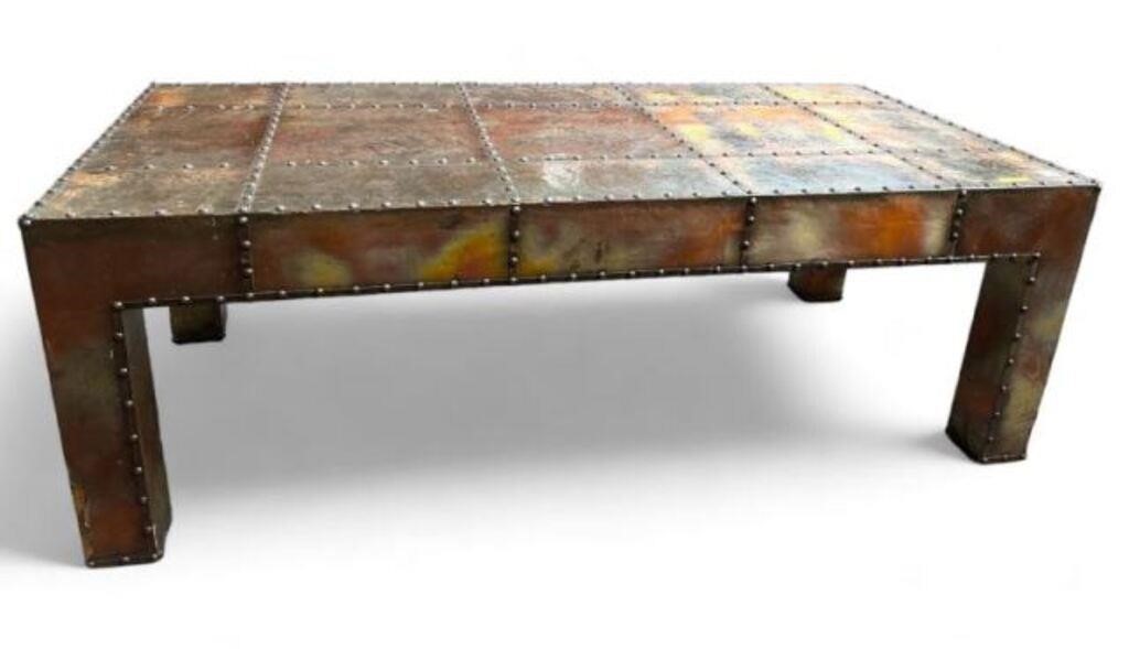 Copper Clad Coffee Table.