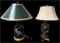 2 Oriental Style Lamps, One by Theodore Alexander.