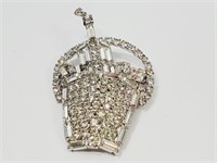 Basket Brooch Crystal