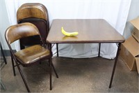 MECO Folding Card Table & Four Chairs