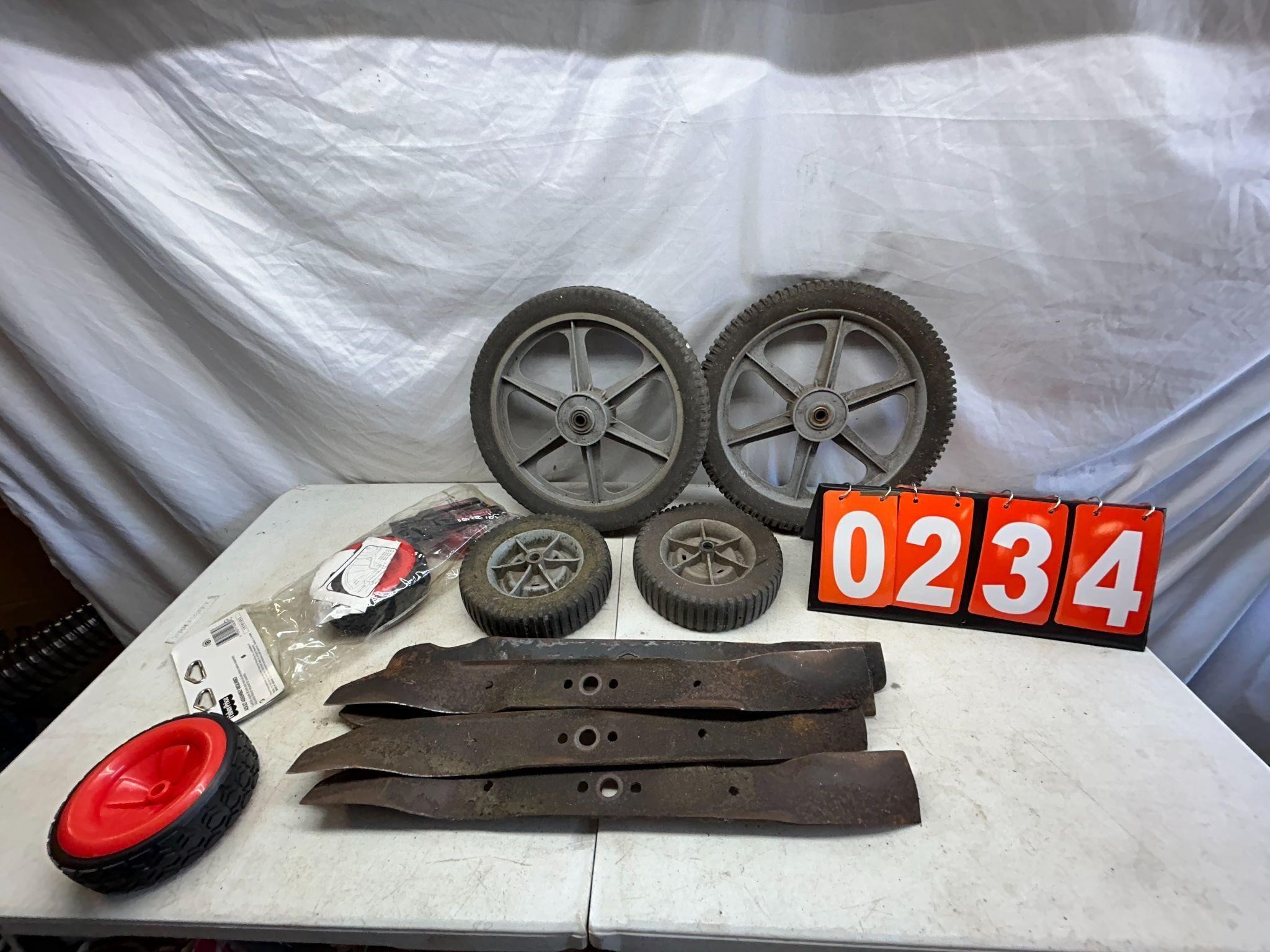 Lawn Mower Wheels, Training Wheels, Blades