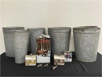 Maple Syrup Containers & 6 Galvanized Buckets