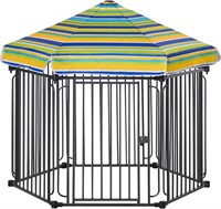 PawHut 48x41 Heavy-Duty Metal Dog Playpen