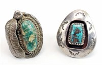 MEXICO TURQUOISE SILVER TONE RINGS