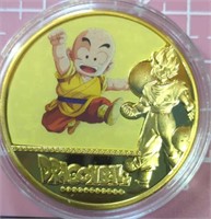 Dragon Ball Z super 24K gold-plated coin