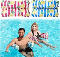 2 Pack Inflatable Pool Floats Hammock  4-in-1  PVC