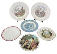 6 Assorted Vintage Porcelain Plates