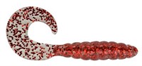 Apex AP-CT2-44 Clear/Red Flake 2  Curly Tail Grub