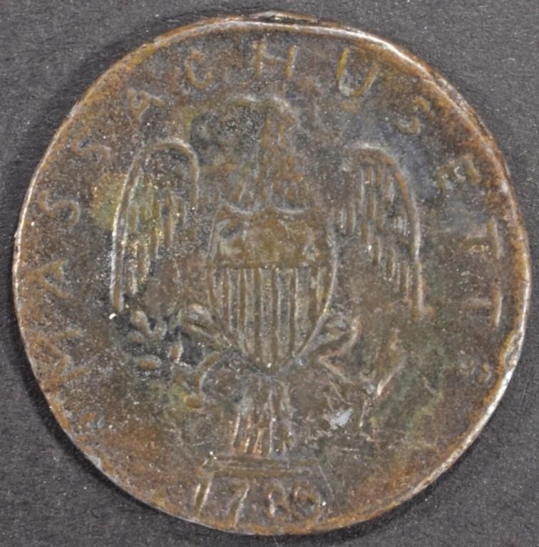 1788 MASSACHUSETTS COLONIAL COIN