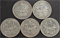 (5) 1893 SILVER COLUMBIAN COMMEM HALVES