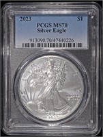 2023 AMERICAN SILVER EAGLE PCGS MS70