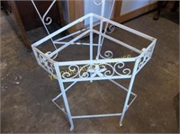 Small Wrought Iron Corner Table with
