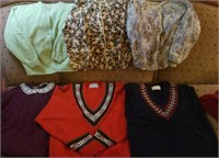 5 sweaters, 1 vest, Pendleton and angora